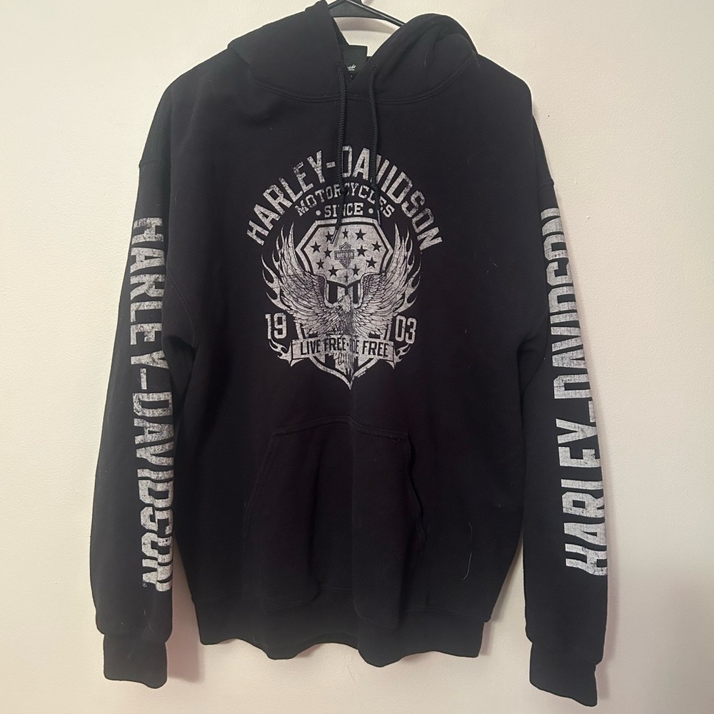black harley davidson sweatshirt large